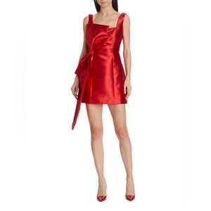 NWT ELLIATT | Corsage Bow Mini Dress Red satin holiday Valentine’s Date